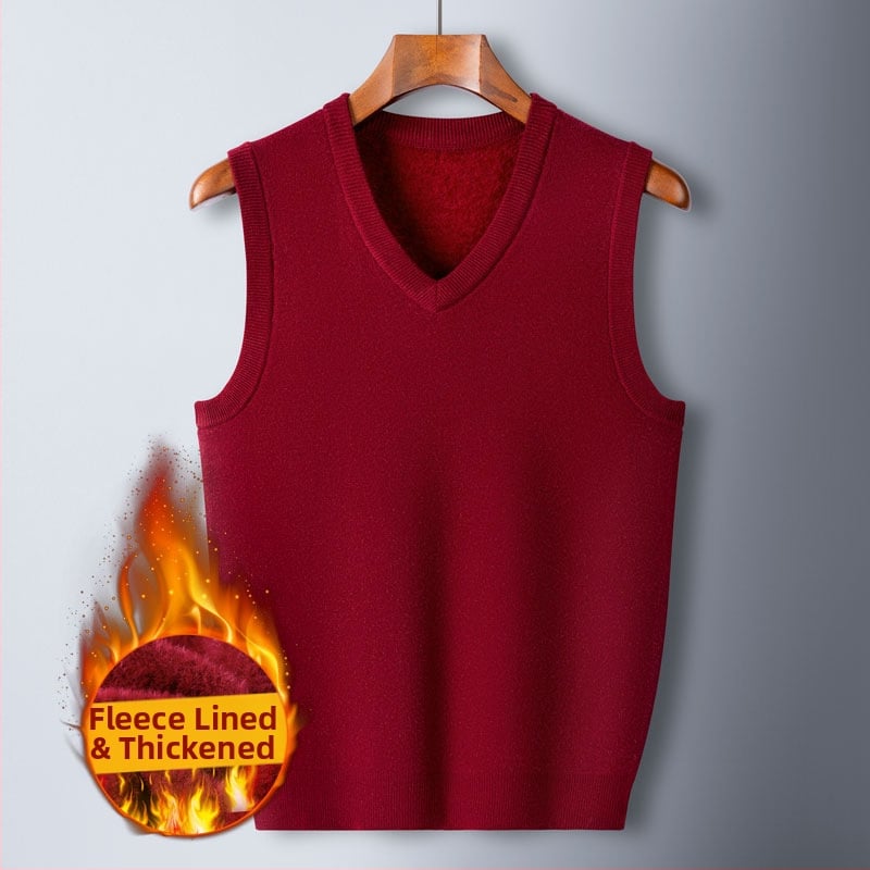 Vīriešu flīsa veste ar pieguļošu siluetu, ziemas 2024 izlaidums, V kakla izgriezums, audums maisījums (65,2% spandeks, 22,6% poliesters, 9,8% akrils, 2,4% vilna)