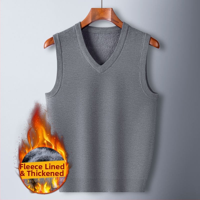 Vīriešu flīsa veste ar pieguļošu siluetu, ziemas 2024 izlaidums, V kakla izgriezums, audums maisījums (65,2% spandeks, 22,6% poliesters, 9,8% akrils, 2,4% vilna)