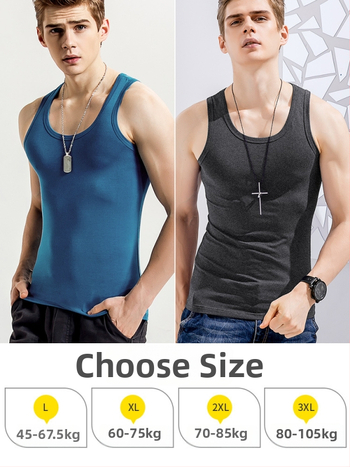 Vīriešu modal top bez piedurknēm, sporta stilā, brīvs piegriezums, 90% modal, pavasaris 2024