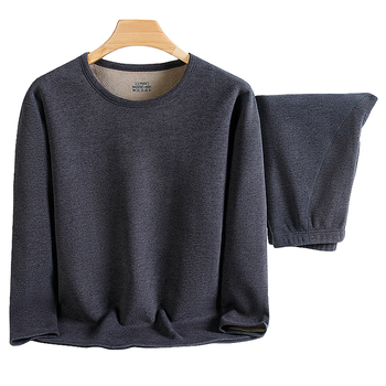 Vīriešu termo komplekts ar flīsa odas, bieza divslāņu augšdaļa ar apaļu kakla izgriezumu un bikses, poliester 90–95%