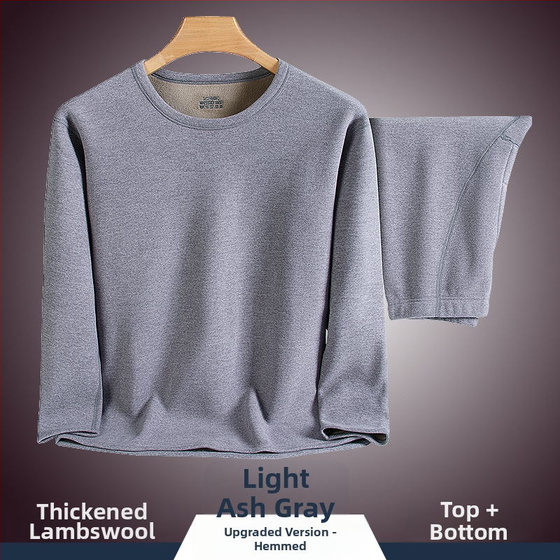 Vīriešu termo komplekts ar flīsa odas, bieza divslāņu augšdaļa ar apaļu kakla izgriezumu un bikses, poliester 90–95%