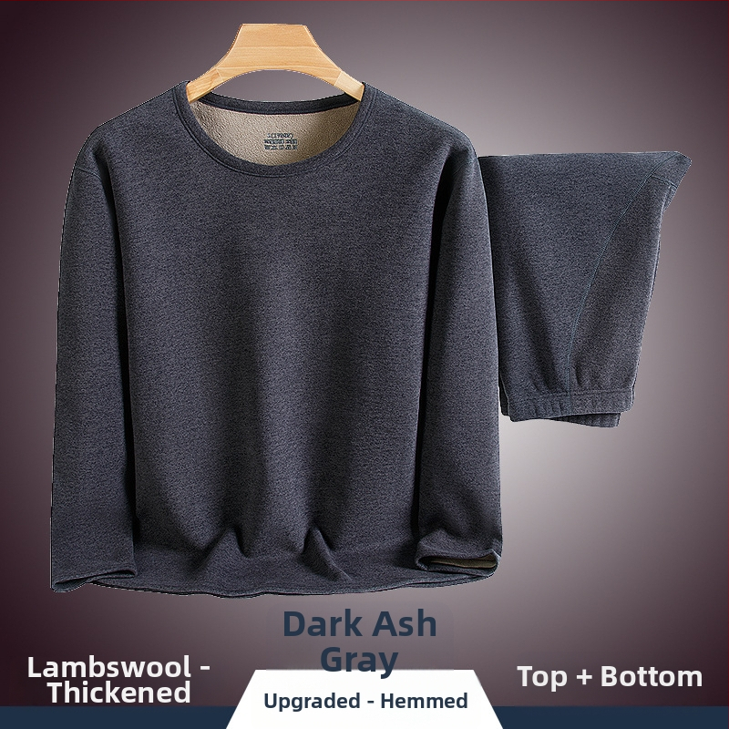 Vīriešu termo komplekts ar flīsa odas, bieza divslāņu augšdaļa ar apaļu kakla izgriezumu un bikses, poliester 90–95%