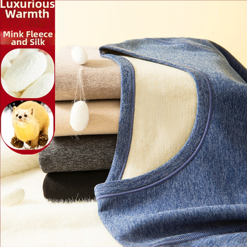 Kašmīra termo apakšveļas komplekts ar minkas velūru, dubultslānis, apaļš kaklaizgriezums, garas piedurknes un bikses, universāls, uztur siltumu un antibakteriālas īpašības.