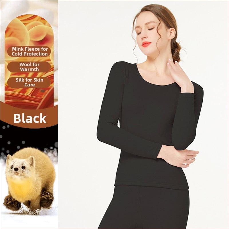 Kašmīra termo apakšveļas komplekts ar minkas velūru, dubultslānis, apaļš kaklaizgriezums, garas piedurknes un bikses, universāls, uztur siltumu un antibakteriālas īpašības.