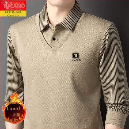 Marškiniai su terminiu flisu pamušalu, laisvas kirpimas, kvadratinė apykaklė, ilgos rankovės