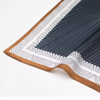 Meeste ruuduline sall abstraktsete joontega, kunstlik siid, twill-kude, kevad, Shaoxingi päritolu