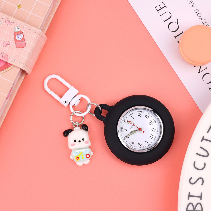 Džepni sat za medicinske sestre – svjetleći u mraku crtani stil, kvarcni mehanizam, okrugli brojčanik