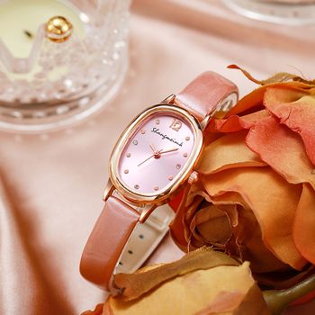 Női diákóra ovális számlappal, kvarc működésű, analóg kijelző, műbőr szíj, ötvözetes tokkal