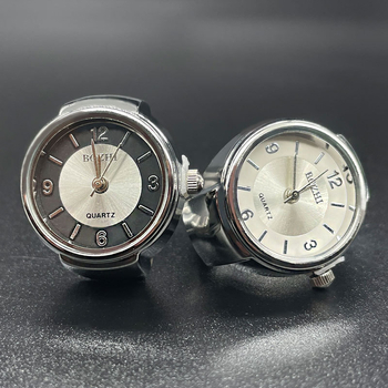 Gyűrűs óra kvarc SL68 mozgással, rozsdamentes acél szíj, kerek számlap, analóg kijelző, ötvözetes tokozás