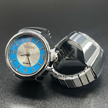 Gyűrűs óra kvarc SL68 mozgással, rozsdamentes acél szíj, kerek számlap, analóg kijelző, ötvözetes tokozás