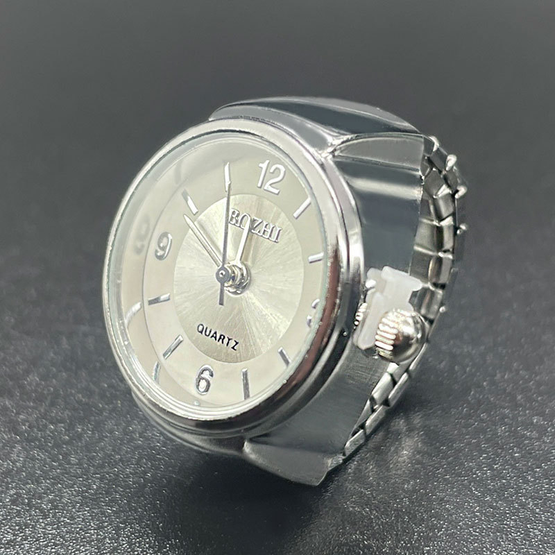 Gyűrűs óra kvarc SL68 mozgással, rozsdamentes acél szíj, kerek számlap, analóg kijelző, ötvözetes tokozás