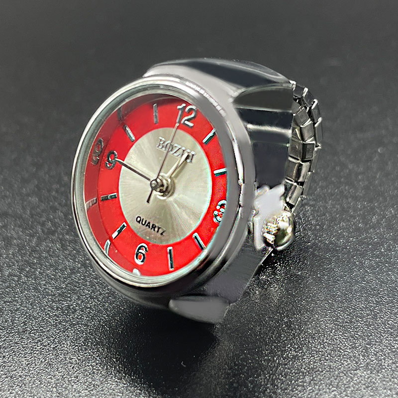 Gyűrűs óra kvarc SL68 mozgással, rozsdamentes acél szíj, kerek számlap, analóg kijelző, ötvözetes tokozás