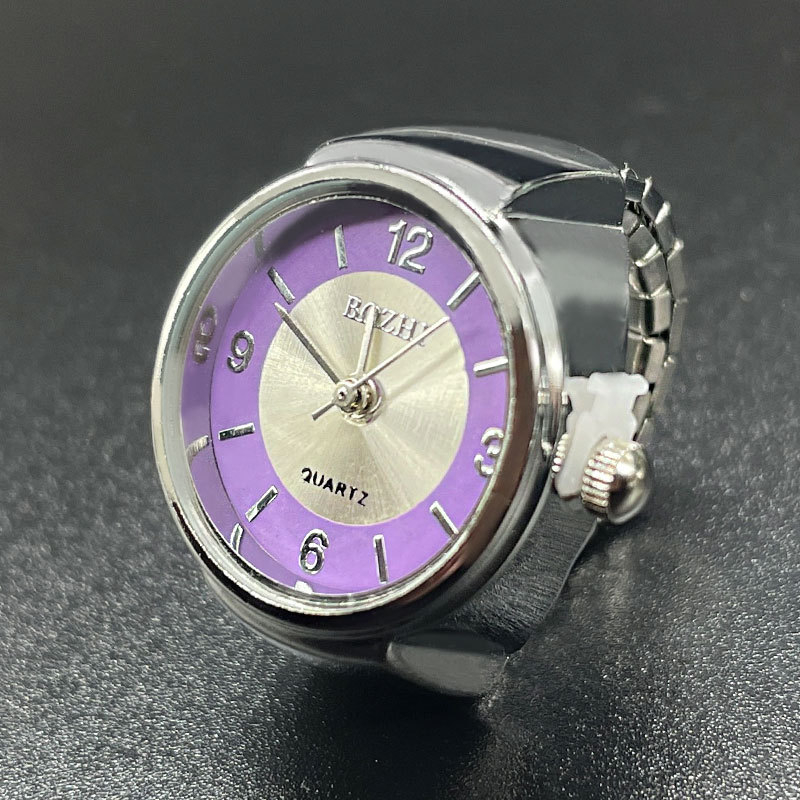 Gyűrűs óra kvarc SL68 mozgással, rozsdamentes acél szíj, kerek számlap, analóg kijelző, ötvözetes tokozás