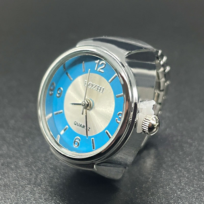 Gyűrűs óra kvarc SL68 mozgással, rozsdamentes acél szíj, kerek számlap, analóg kijelző, ötvözetes tokozás