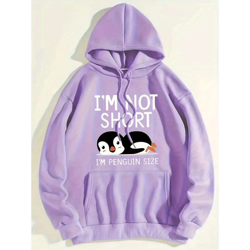 Ženski hoodie s kapuljom - labav kroj, dugi rukavi, poliester tkanina, otisak