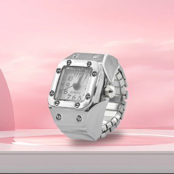 Óragyűrű – punk stílus, analóg mutató, kerek számlap, kvarc működés, ötvözet ház és ötvözet szíj.