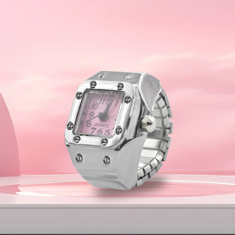 Óragyűrű – punk stílus, analóg mutató, kerek számlap, kvarc működés, ötvözet ház és ötvözet szíj.