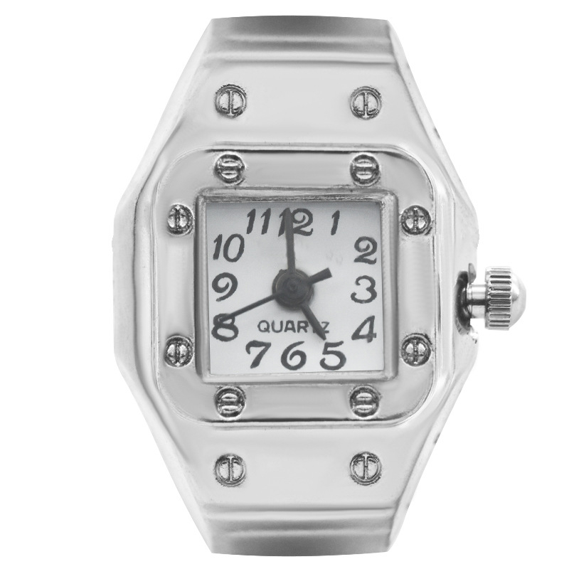 Óragyűrű – punk stílus, analóg mutató, kerek számlap, kvarc működés, ötvözet ház és ötvözet szíj.