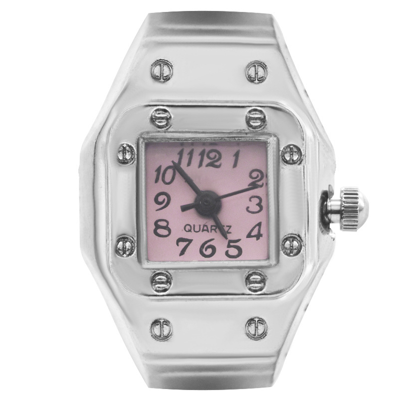 Óragyűrű – punk stílus, analóg mutató, kerek számlap, kvarc működés, ötvözet ház és ötvözet szíj.