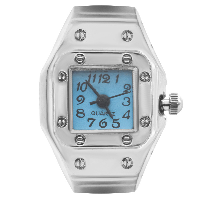 Óragyűrű – punk stílus, analóg mutató, kerek számlap, kvarc működés, ötvözet ház és ötvözet szíj.