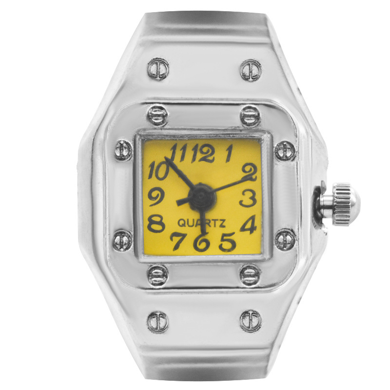 Óragyűrű – punk stílus, analóg mutató, kerek számlap, kvarc működés, ötvözet ház és ötvözet szíj.