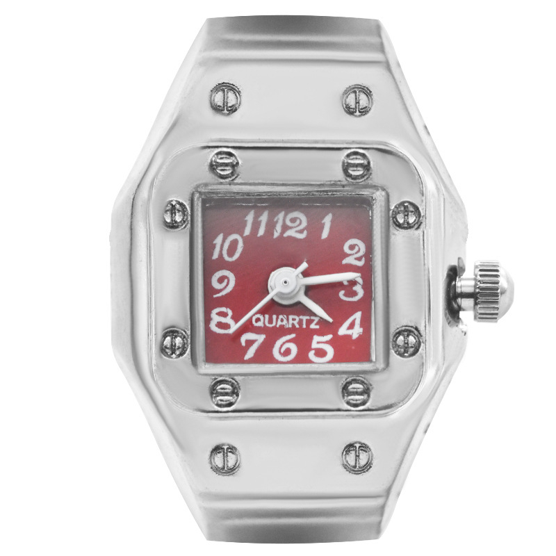 Óragyűrű – punk stílus, analóg mutató, kerek számlap, kvarc működés, ötvözet ház és ötvözet szíj.