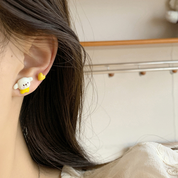 Aino auskari, cinka sakausējums, 925 sudraba stienīši, formas: sirds, zieds, lente, elektroplatēšana