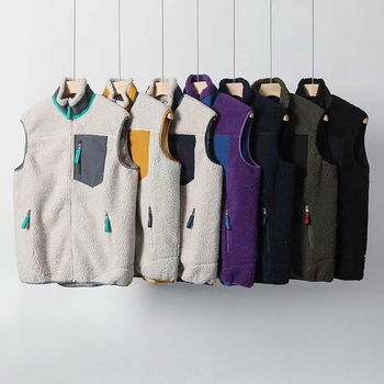 Flīsa veste, korejiešu stila kardigans, augšējā apkakle, pilns rāvējslēdzējs, pavasaris un rudens