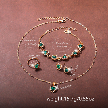 Női kvarc karóra bőrszíjjal és szív alakú számlappal — kör alakú tokkal, csavaros koronával