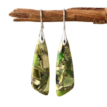 Geometrijski naušnici Boho stila s carski kamenjem za žene, Zima 2025