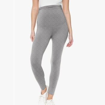 Grūtnieču jogas bikses sievietēm, stingrs piegriezums, poliestera-spandeksa audums (95% poliesters, spandekss <30%), garas bikses