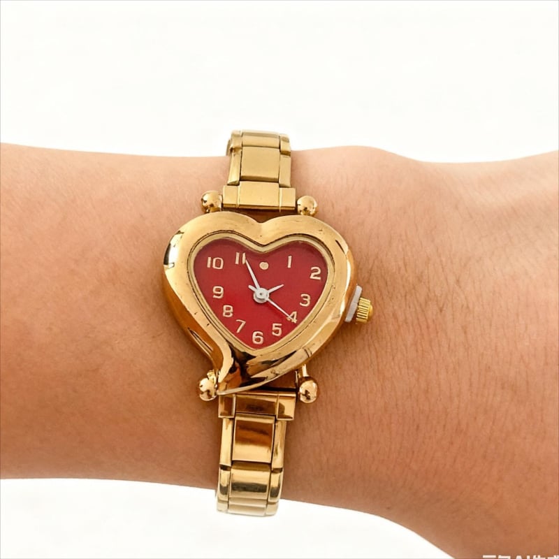 XYSP Női szabadidő kvarc karóra Pearl mozgással, rozsdamentes acél szíj, szív alakú számlap, fém tok, 10 m vízállóság
