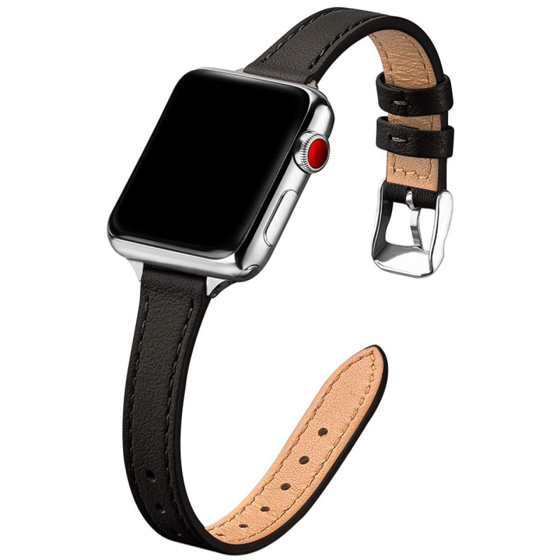 Curea Apple Watch - Piele naturală, Stil feminin fresh, proaspăt și dulce, Iarna 2023, Compatibil cu Apple Watch Seria 4–8