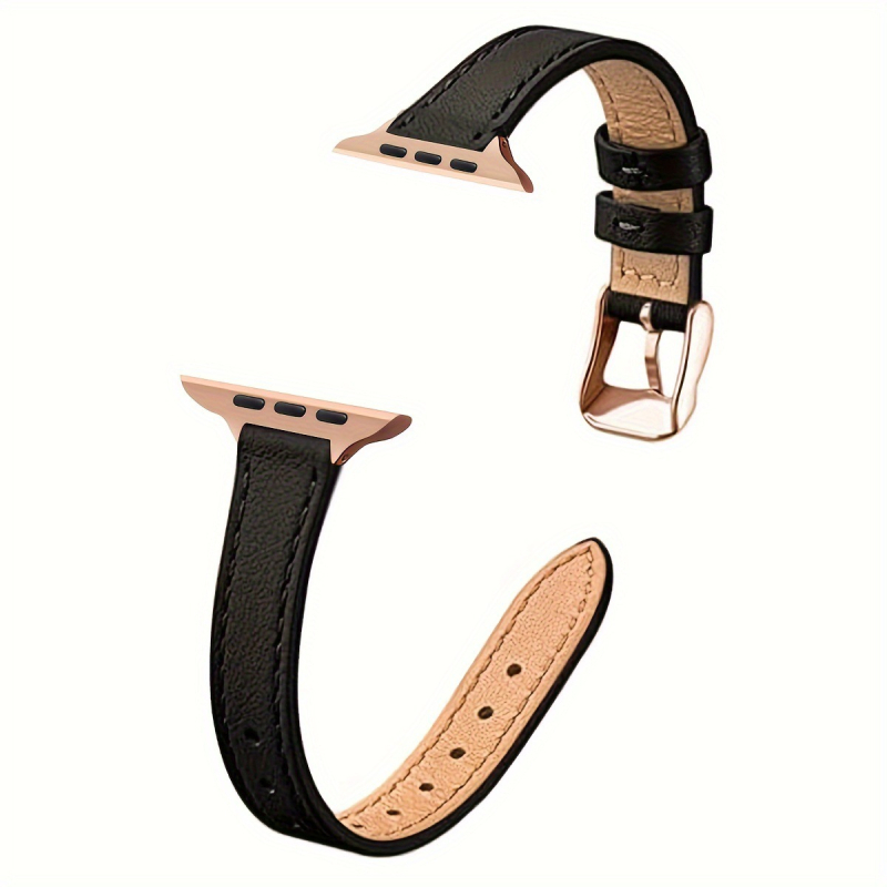 Curea Apple Watch - Piele naturală, Stil feminin fresh, proaspăt și dulce, Iarna 2023, Compatibil cu Apple Watch Seria 4–8