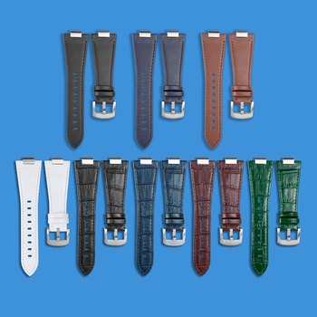 Естествена кожена каишка за часовник JINKAIYUE, колекция пролет 2024, бизнес елегантен минималистичен стил.