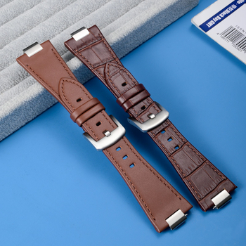 Естествена кожена каишка за часовник JINKAIYUE, колекция пролет 2024, бизнес елегантен минималистичен стил.