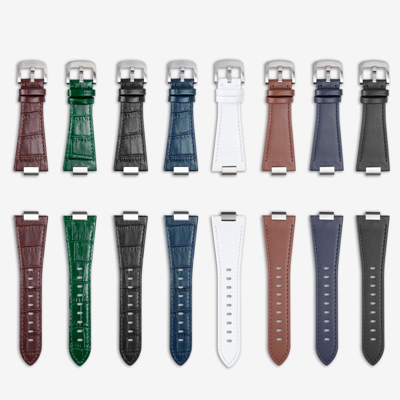 Естествена кожена каишка за часовник JINKAIYUE, колекция пролет 2024, бизнес елегантен минималистичен стил.