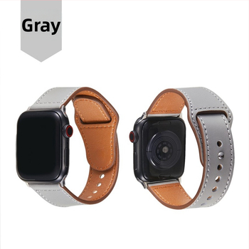 Ремък за Apple Watch Series 7 от естествена кожа, модел Crazy Horse, с заклепки