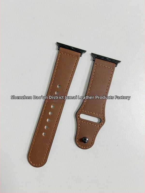 Ремък за Apple Watch Series 7 от естествена кожа, модел Crazy Horse, с заклепки