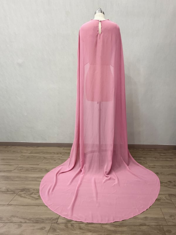 Șal din nylon cu glugă, pentru nuntă și banchet - monocrom, țesut