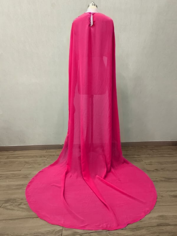 Șal din nylon cu glugă, pentru nuntă și banchet - monocrom, țesut