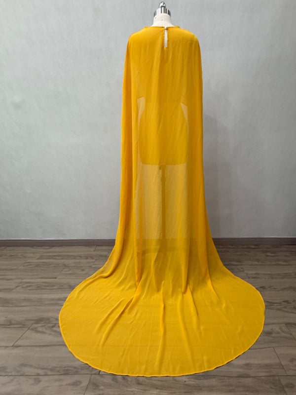 Șal din nylon cu glugă, pentru nuntă și banchet - monocrom, țesut