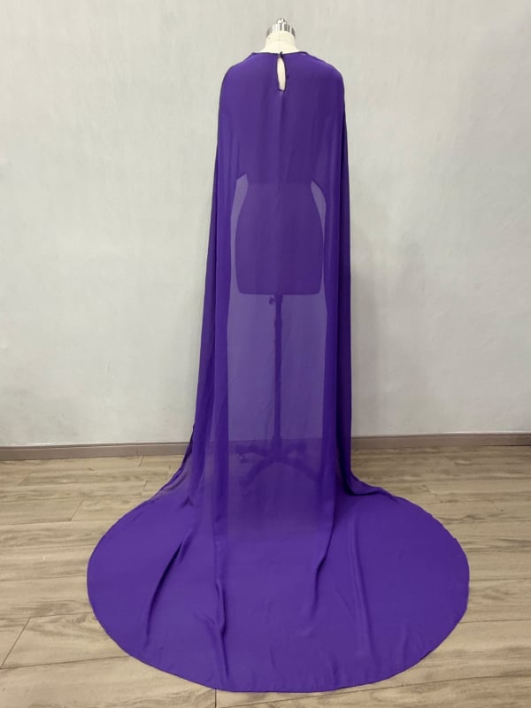 Șal din nylon cu glugă, pentru nuntă și banchet - monocrom, țesut