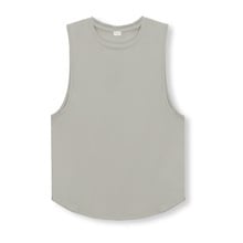 Vīriešu sporta tank top bez piedurknēm - brīvs piegriezums, Ice Ceramic Cotton 95%, raksts: vienkrāsains