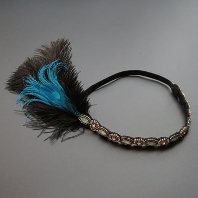 Etno stiilis sule juukseband ruudulise mustriga