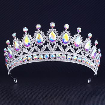 Nuotakos diademė, baroko karalienės stiliaus, cinko lydinys, elektroplatintas, krištolai