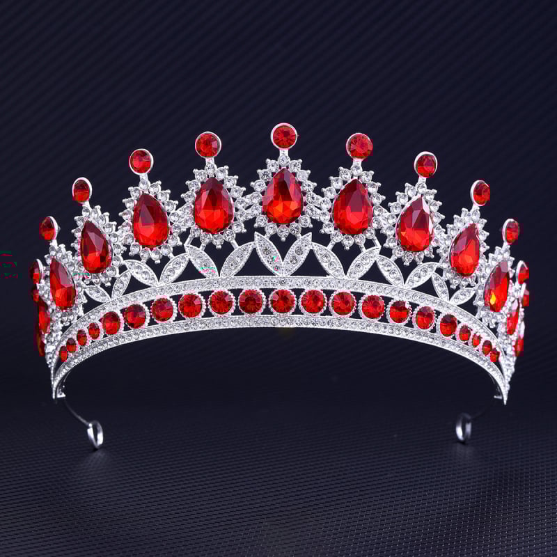 Nuotakos diademė, baroko karalienės stiliaus, cinko lydinys, elektroplatintas, krištolai