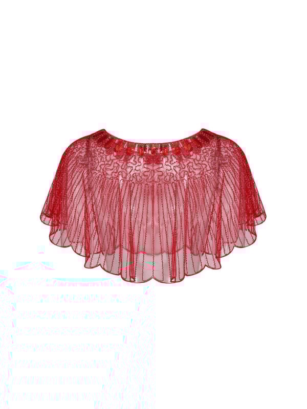 Priekšnesuma kleita ar pērlītēm šallītes un Cheongsam stila pārklājumu vēdera dejošanai — Spandex audums, pavasaris 2025, sieviete