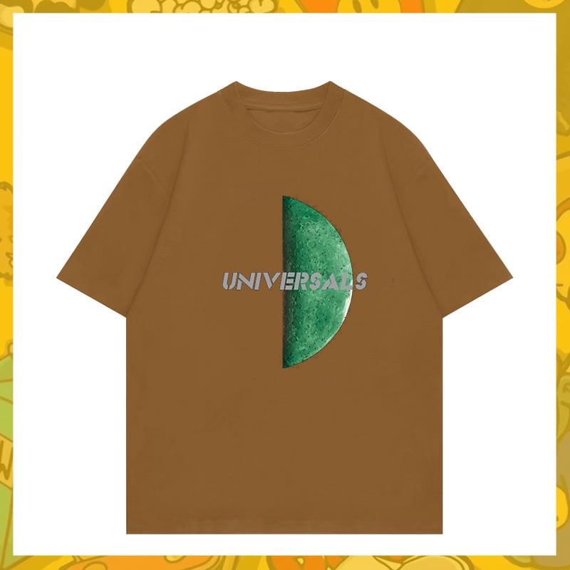 Meeste puuvillane T-särk ümmarguse kaelusega, lahtine lõige, lühikesed varrukad, soojusülekande trükis tähtede ja arvudega.