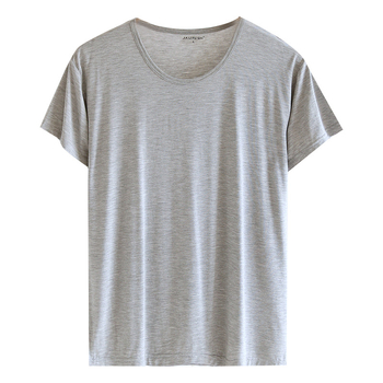 Modal materjalist lühikeste käistega meeste T-särk, vaba lõige, V-kaelus, suvi, kiire kuivatamine